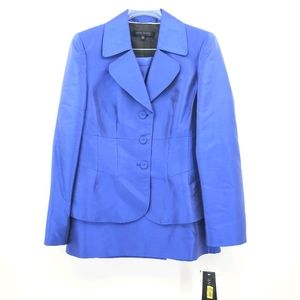 NWT Anne Klein Hyacinth Cobalt 2 pc suit size 14
